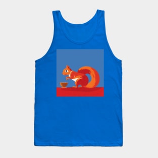 Red Squirrel Art Tank Top